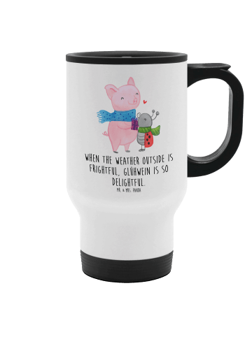 Mr. & Mrs. Panda Teebecher To Go Glühschwein Smörle mit Spruch in Weiß