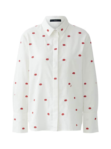 Oui Bluse in white red
