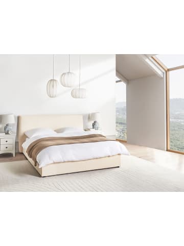 Beliani Bettgestell LAVAUR in Beige - (W) 165 x (H) 100 x (L) 220 cm