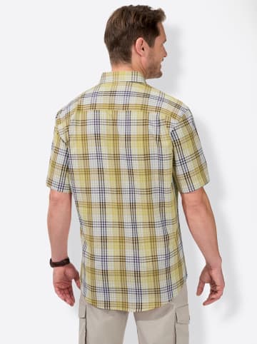 WITT WEIDEN Kurzarm-Hemd in gelb-kariert