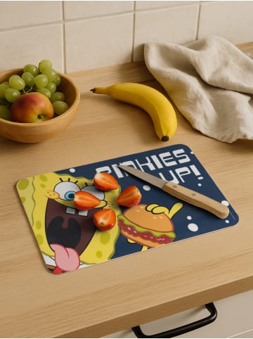 SpongeBob Spongebob Schwammkopf Brettchen Pinkies Up! Schneidebrettchen in Mehrfarbig
