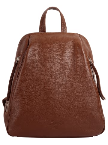 Samantha Look City-Rucksack echt Leder in cognac