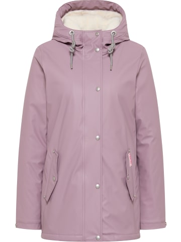 myMo Damen Regenjacke Mit Webpelzfutter in Rosélavendel