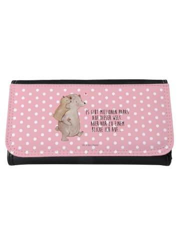 Mr. & Mrs. Panda Brieftasche Damen Papa Bär mit Spruch in Rot Pastell