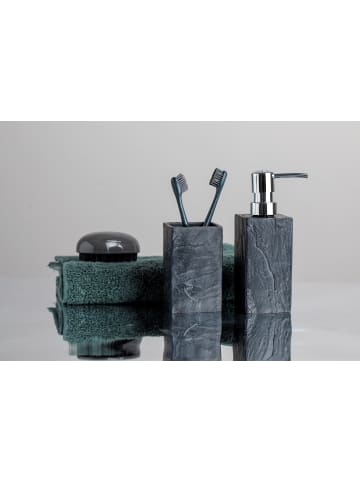 Wenko Zahnbürstenbehälter SLATE ROCK in Anthrazitfarben, (B) 6 x (H) 11 x (L) 6 cm
