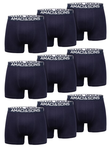 Amaci&Sons 9er Pack Boxershorts LARY in Navyblau/Navyblau