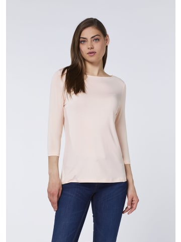 Detto Fatto Longsleeve mit weitem Ausschnitt und gecroppten Ärmeln in Pink