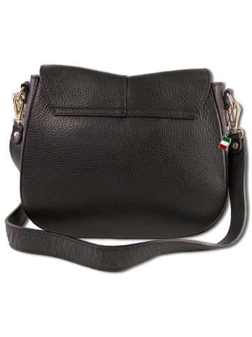 Florence Leder Schultertasche, Umhängetasche Florence Tasche schwarz ca. 25cm