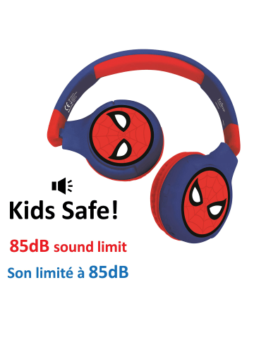 Lexibook Spider-Man 2-in-1 Bluetooth® & Kabel-Kopfhörer faltbar