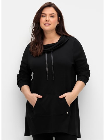 sheego Oversize-Shirt in schwarz