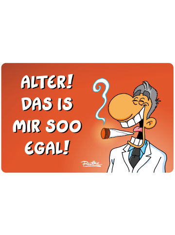 Ralph Ruthe Ralph Ruthe Frühstücksbrettchenn - Alter Das ist mir soo egal in rot/weiß