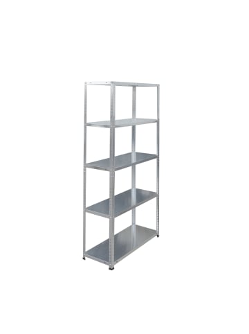 relaxdays 2 x Lagerregal in Silber - (B)75 x (H)150 x (T)30 cm