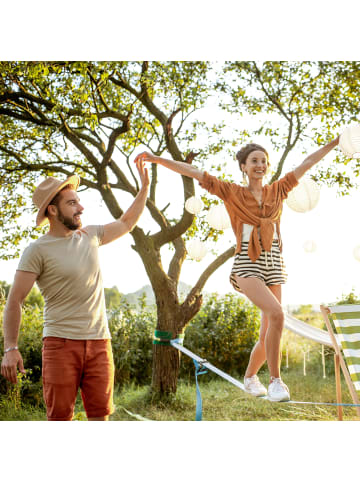 relaxdays Slackline in Blau - (L)15 m