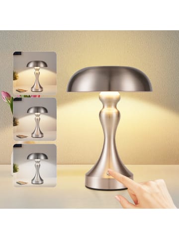 ZMH Tischleuchte LED in nickel 1800 mAh Touch Dimmbar