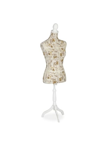 relaxdays Schneiderpuppe in Creme