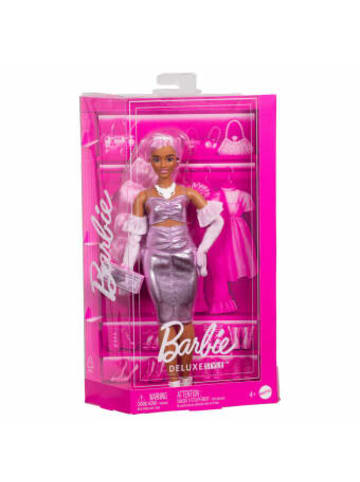 Mattel Spielzeug - Barbie Deluxe Style Puppe - glänzendes Kleid
