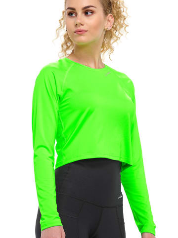 Winshape Functional Light Cropped Long Sleeve Top AET116 in neon grün