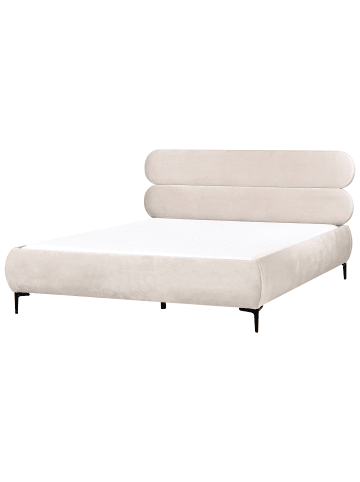 Beliani Doppelbett LESSAY in Beige/Schwarz - (W) 195 x (H) 103 x (L) 213 cm