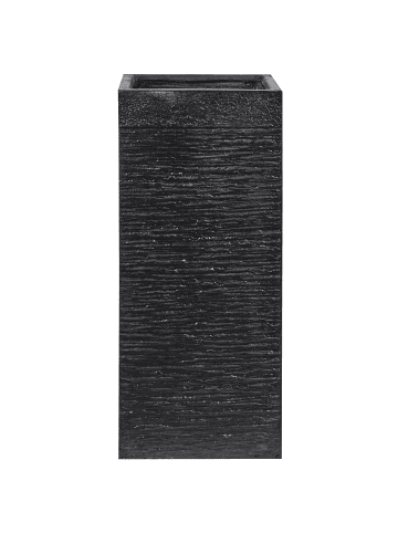 Beliani Outdoor Blumentopf DION in Schwarz - (W) 26 x (H) 60 x (L) 26 cm