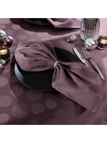 Erwin Müller Jacquard, Baumwollmischung Serviette 2er-Pack Calvia in mauve