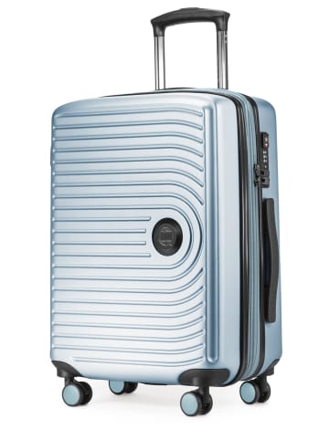 Hauptstadtkoffer Mitte - Kofferset 3 Trolleys Erweiterung Hartschale Gepäck-Set in Pool blau