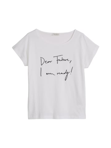 Marc O'Polo Print-T-Shirt loose in Weiß