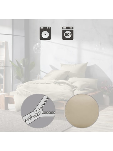 Erwin Müller Mako-Satin Bettwäsche Landshut in taupe