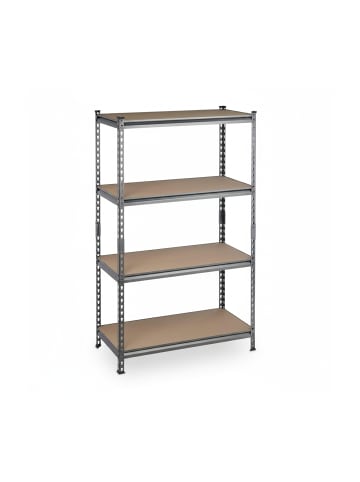 relaxdays Schwerlastregal in Grau - (B)91 x (H)153 x (T)46 cm
