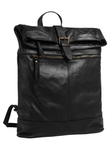 Forty degrees Rucksack echt Leder in schwarz
