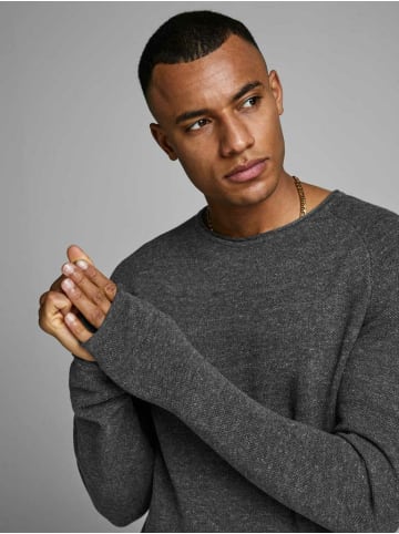 Jack & Jones Rundhalspullover für Herren in dunkel-grau