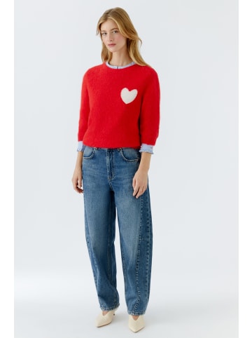 Oui Pullover in high risk red