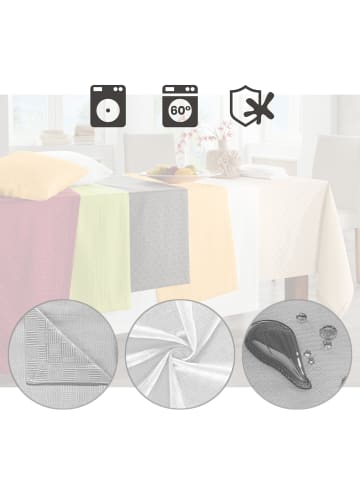 Erwin Müller Jacquard, Baumwollmischung Mitteldecke Paderborn in weiß