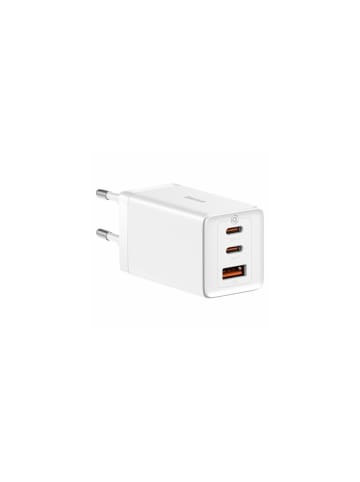 Wisam® Baseus Wandladegerät Fast Charge 2xUSB-C + USB, 65W (weiß)