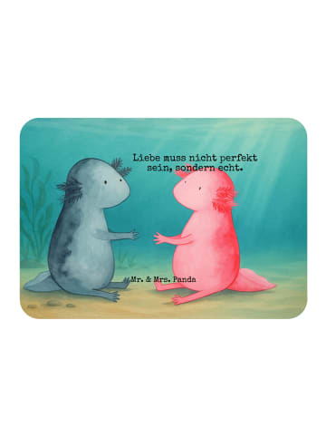 Mr. & Mrs. Panda haftmagnet Axolotl Liebe Design mit Spruch in Weiß