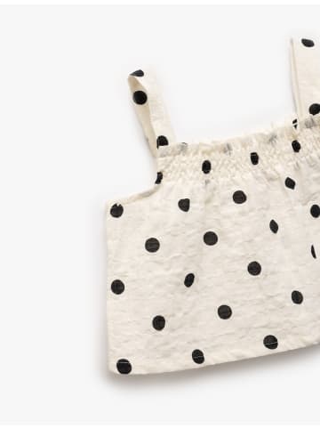KOTON Bluse in Ekru Gemustert