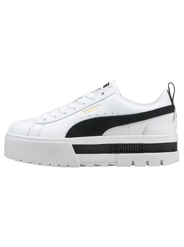 Puma Mayze Lth Wn's Leder-Sneaker Schwarz