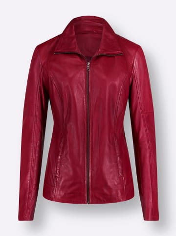 Mainpol Leder-Jacke in kirsche