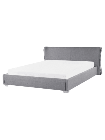 Beliani Doppelbett PARIS in Grau/Silber - (W) 195 x (H) 83 x (L) 228 cm