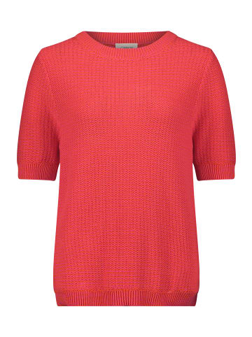 CARTOON Strickpullover mit Rundhalsausschnitt in Orange/Pink