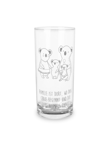 Mr. & Mrs. Panda Wasserglas Koala Familie mit Spruch in Transparent
