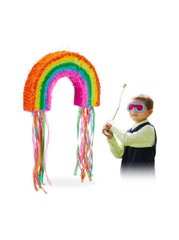 relaxdays Pinata Regenbogen in Bunt