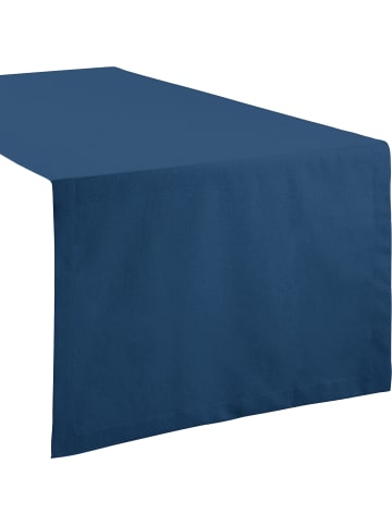 REDBEST Baumwolle Tischläufer Seattle in dunkelblau