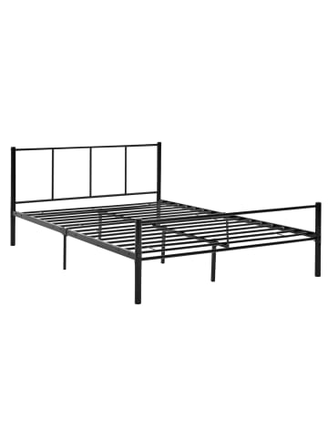 en.casa Metallbett Laos in Schwarz (B)140cm