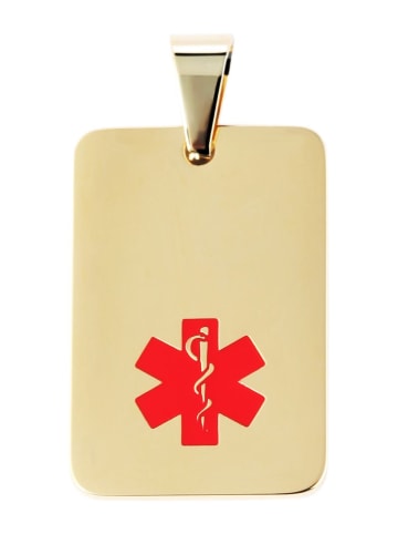 Adeliás Unisex Anhänger – Anhänger aus Edelstahl in rot