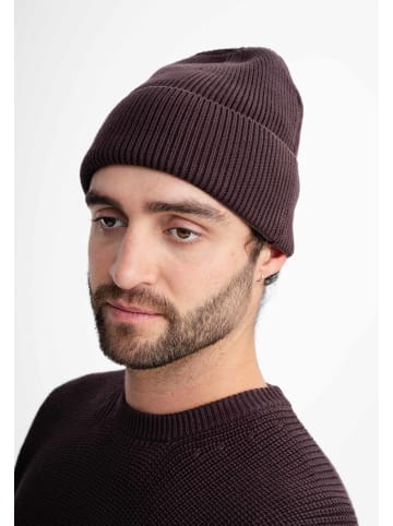 MELA Rippstrick Mütze Style KALI in dunkelbraun