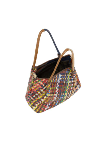 IZIA Women Tote Bag in Brown Multicolor