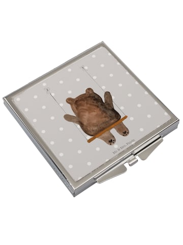 Mr. & Mrs. Panda Taschenspiegel Bär Schaukel ohne Spruch in Grau Pastell