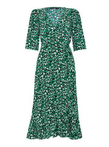 Threadbare Kleid THB Soda Wrap in Green Leoapard