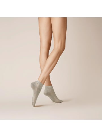 Kunert Sneakersocken Brocade Fashion in light grey