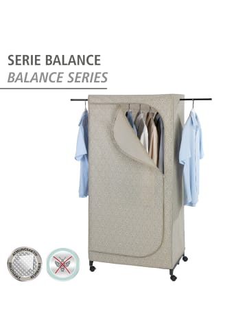 Wenko Kleiderschrank Balance mit Rollen in Taupe